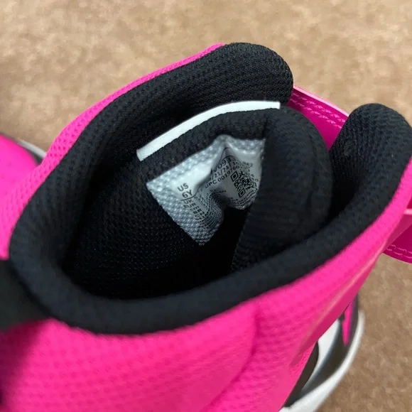 NWOB! Nike Court Borough Mid 2 Pink and Black Sneakers Youth Size 6. - Picture 7 of 8